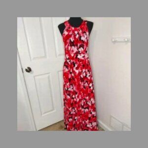 Calvin Klein Multicolor Floral Maxi Dress with Pockets Size 10